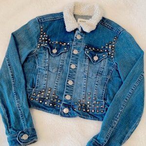 Hudson Girl's Denim Studded Jacket, Size M